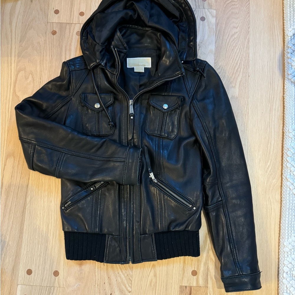 Michael Kors Black Leather Jacket